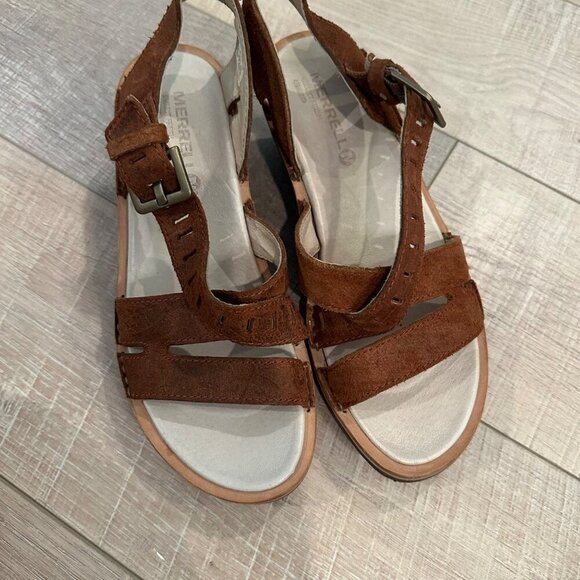 MERRELL PRAIRIE BROWN SANDALS SHOES SIZE 9 - Picture 11 of 12